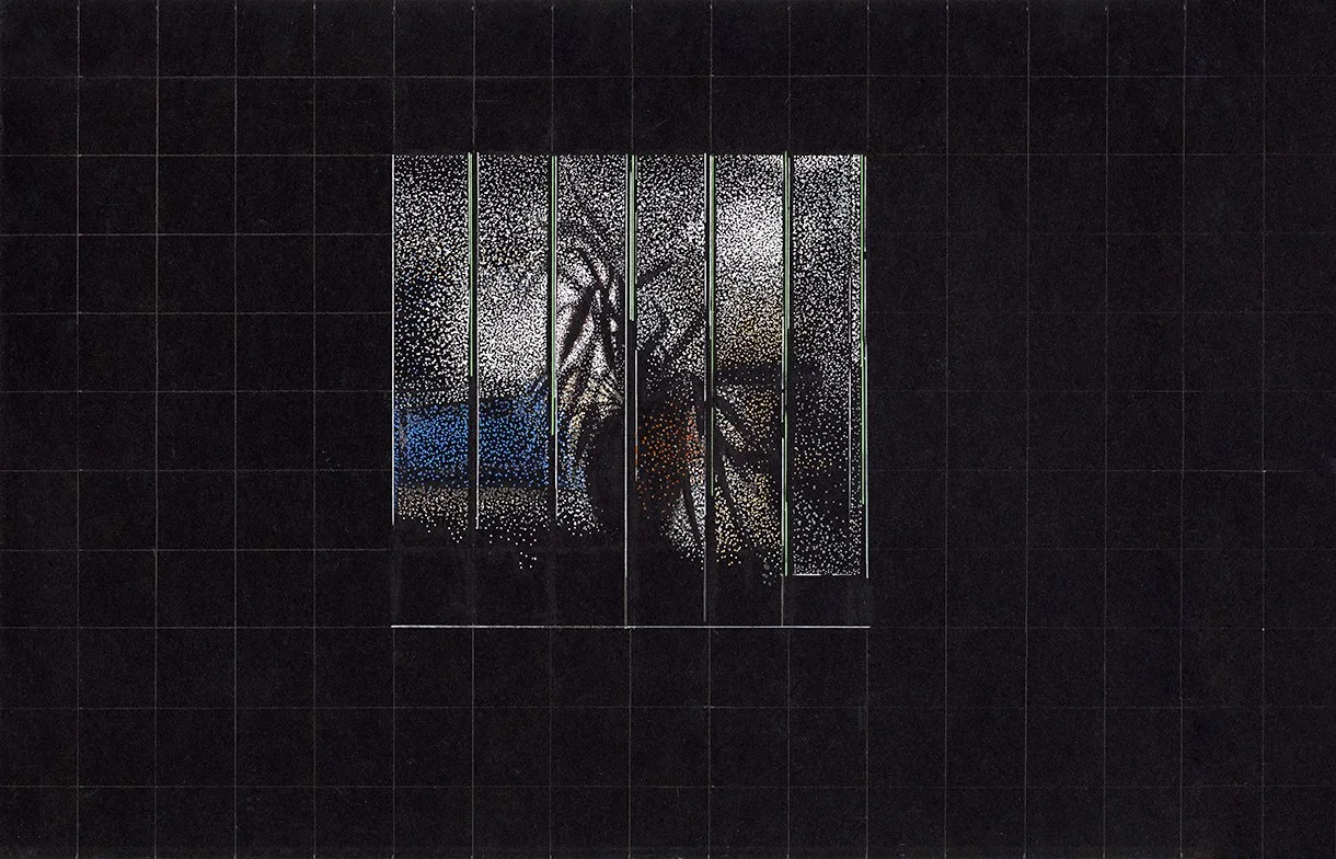 Shanti Grumbine
Floating Window #8, 2023
gel pen on black paper
17x11 inches
