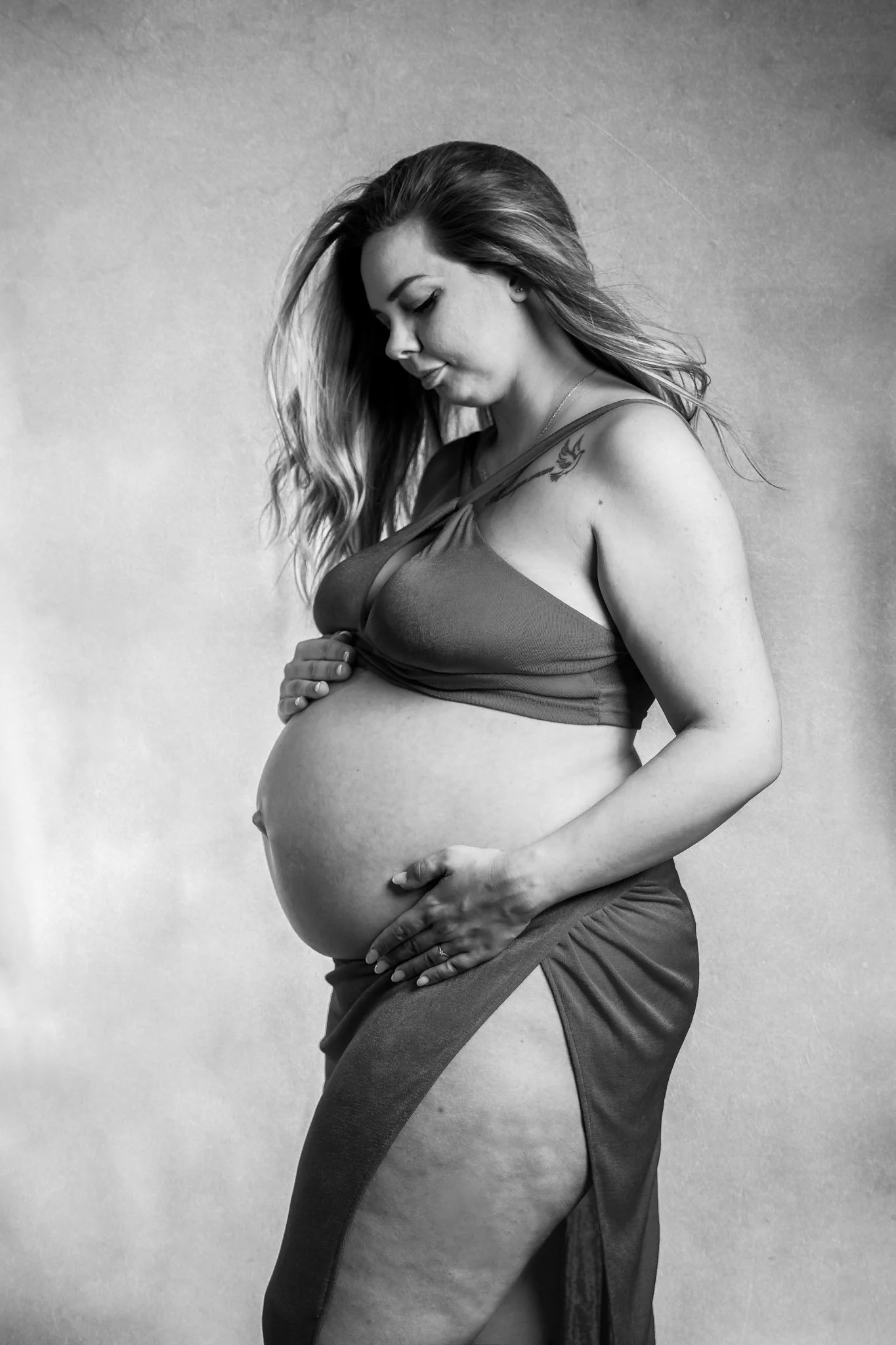 femme enceinte photo N&B
