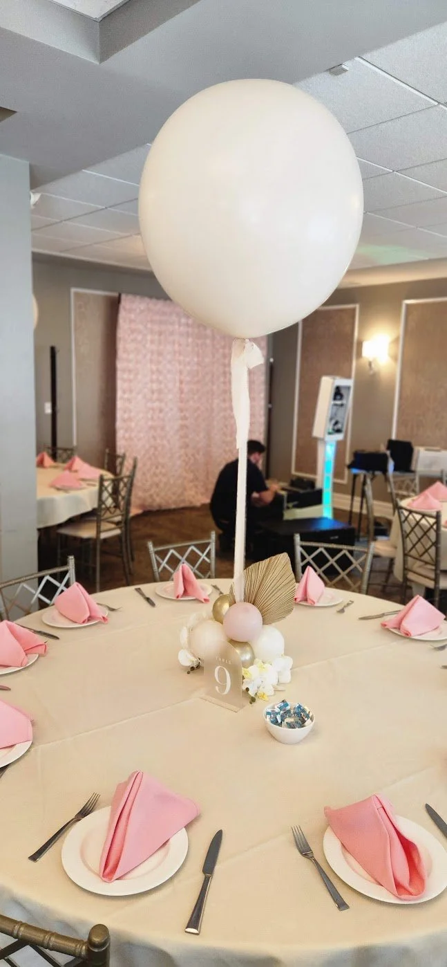 Fresh Floral Centerpiece - Golf Theme Baby Shower