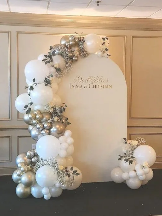 Neutral theme communion baptism christening