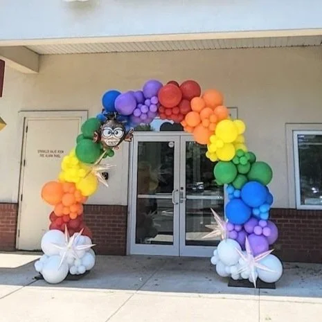 balloon arch rainbow arch
