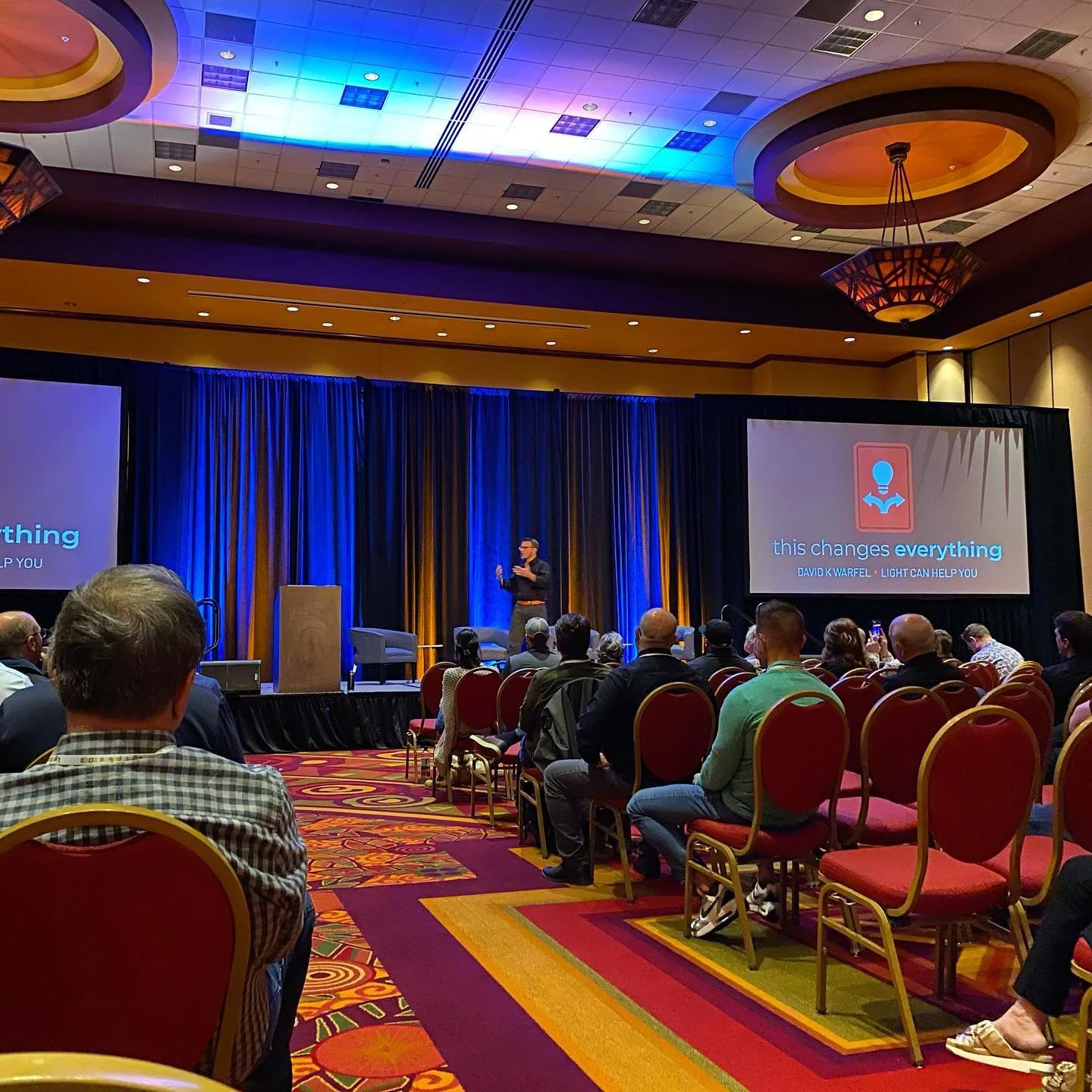 Keynote speaker David Warfel @simplehomene #lightapalooza @lightcanhelpyou