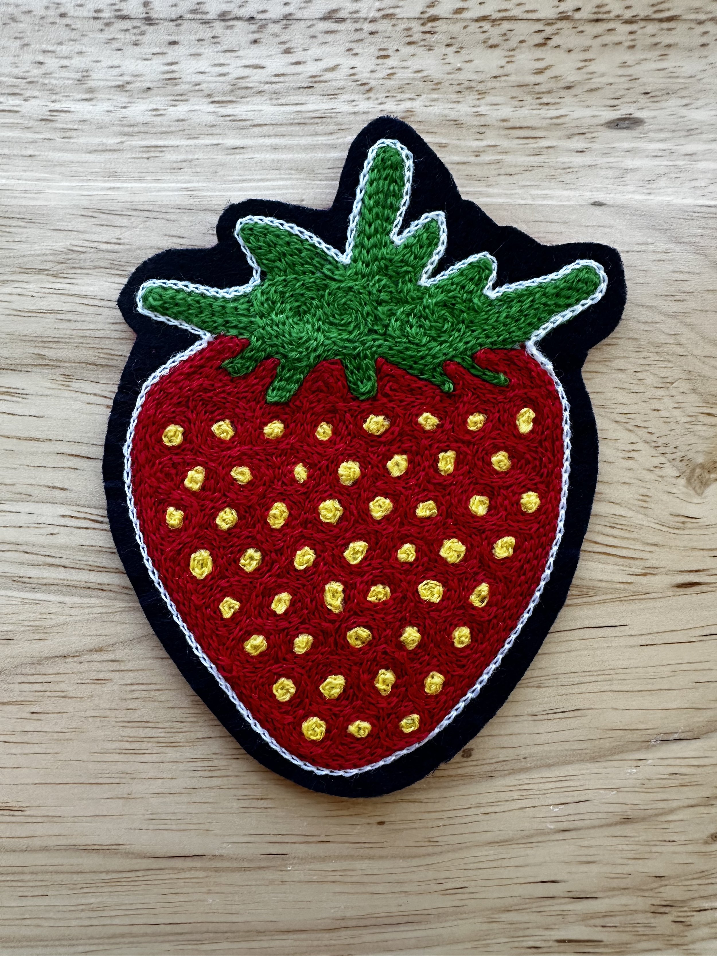 Strawberry Sew-On Chainstitch Patch