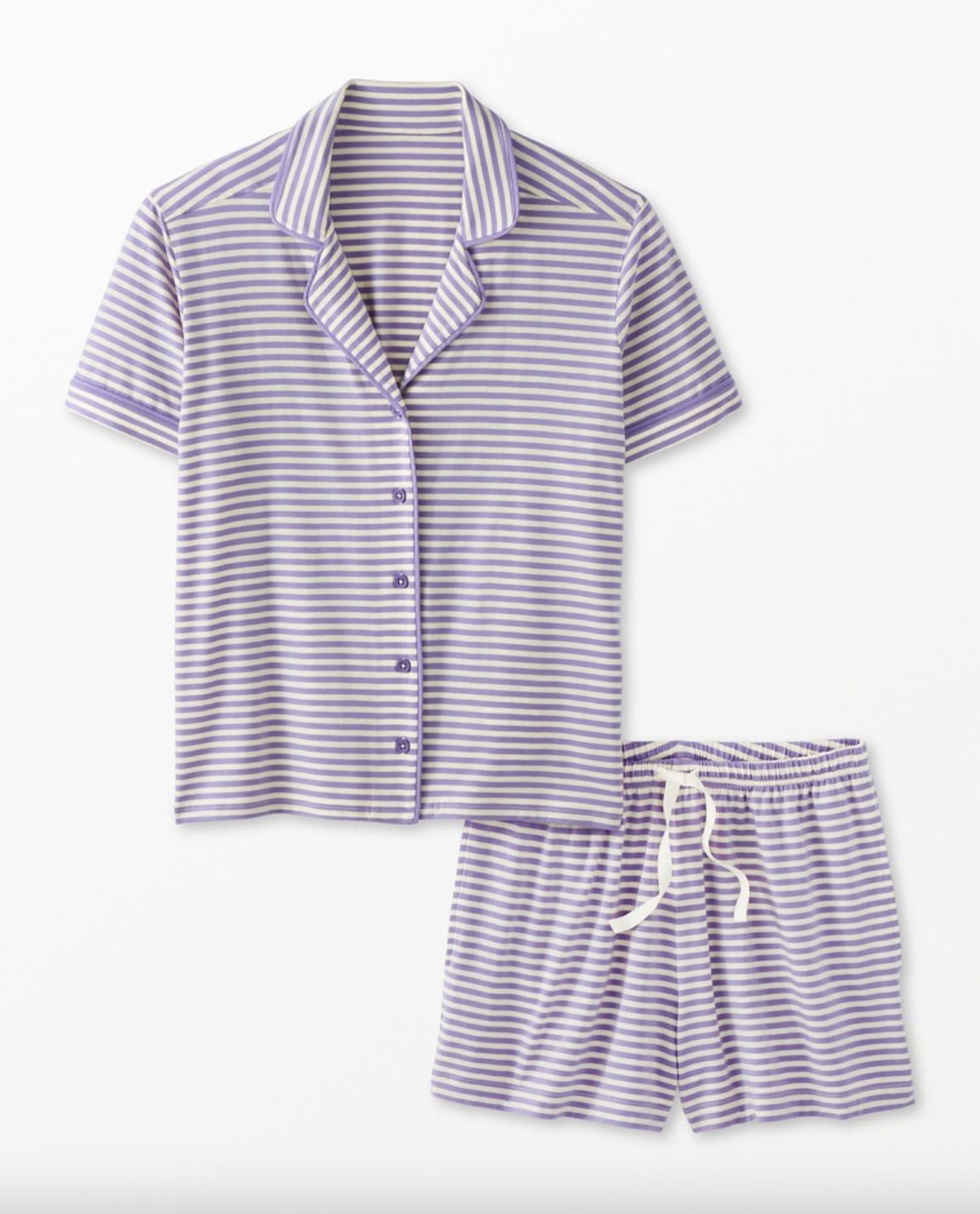 Short Sleeve Pajama Set in Violet ($99)