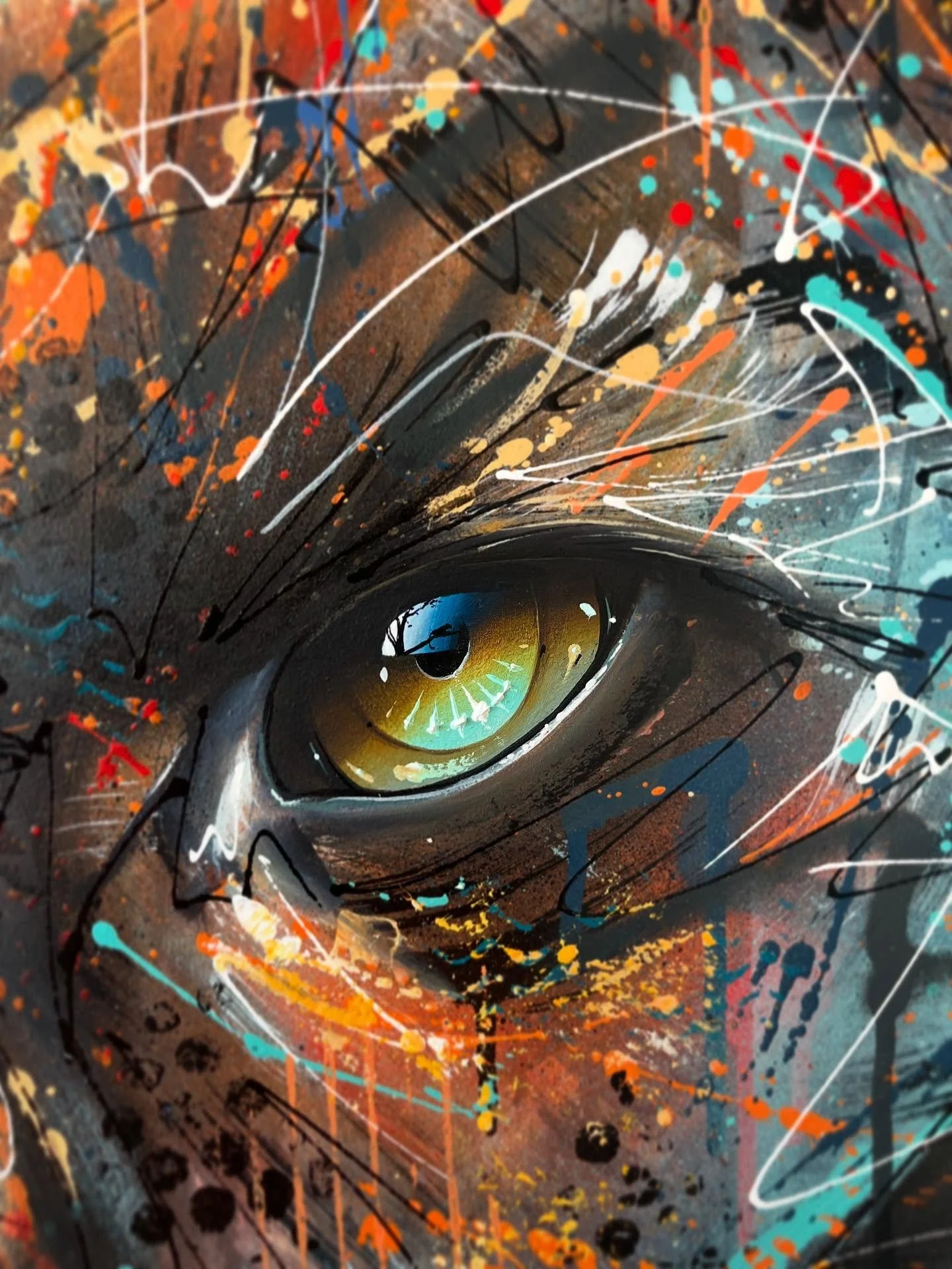 Zoom in on the eye 👀 🐈&zwj;⬛
Sneak peak of my latest original.
.
.
.
#wildlifeart #bigcat #bigcatpainting #contemporarywildlifeart EyeDetail #WildlifeCloseUp #AbstractWildlife #SneakPeekArt #WorkInProgress #ArtisticDetail #EyeOfTheWild #PaintingPro