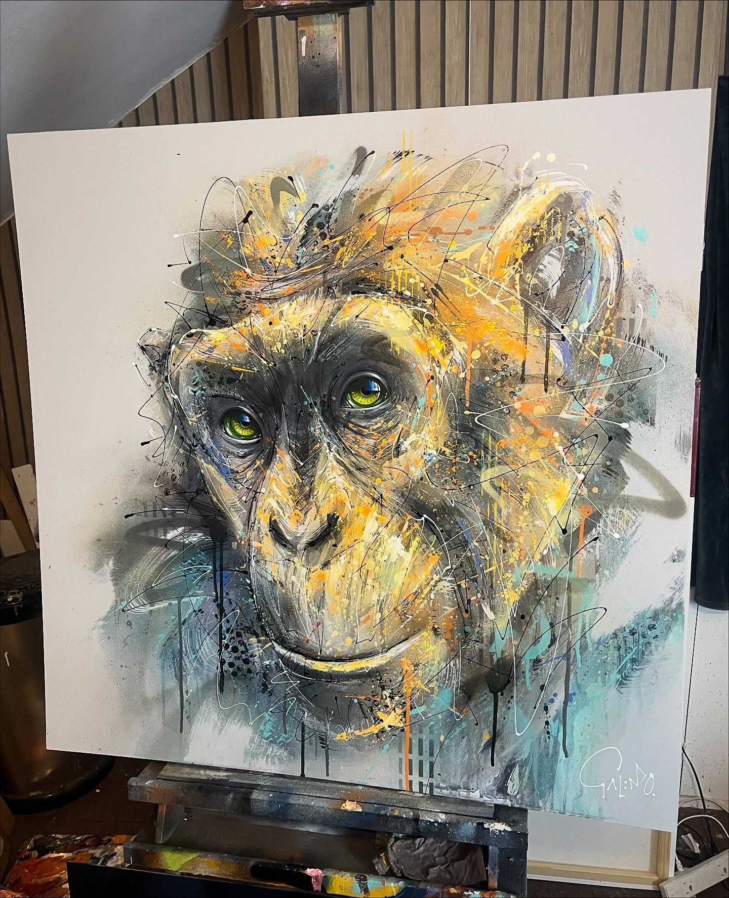 Levy 🐵 
76x76cm
Available at @cloudgalleryfineart ✅
