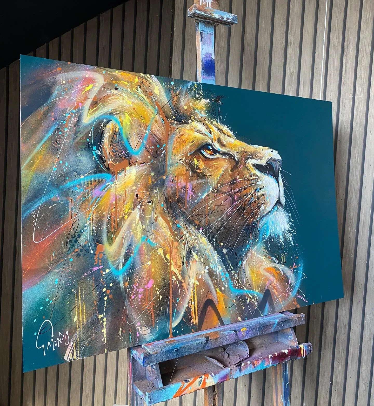 &ldquo;Julian&rdquo; 🦁 
91x61cm
He will be on display at my exhibition on 25th April at @sohofineart Cambridge.