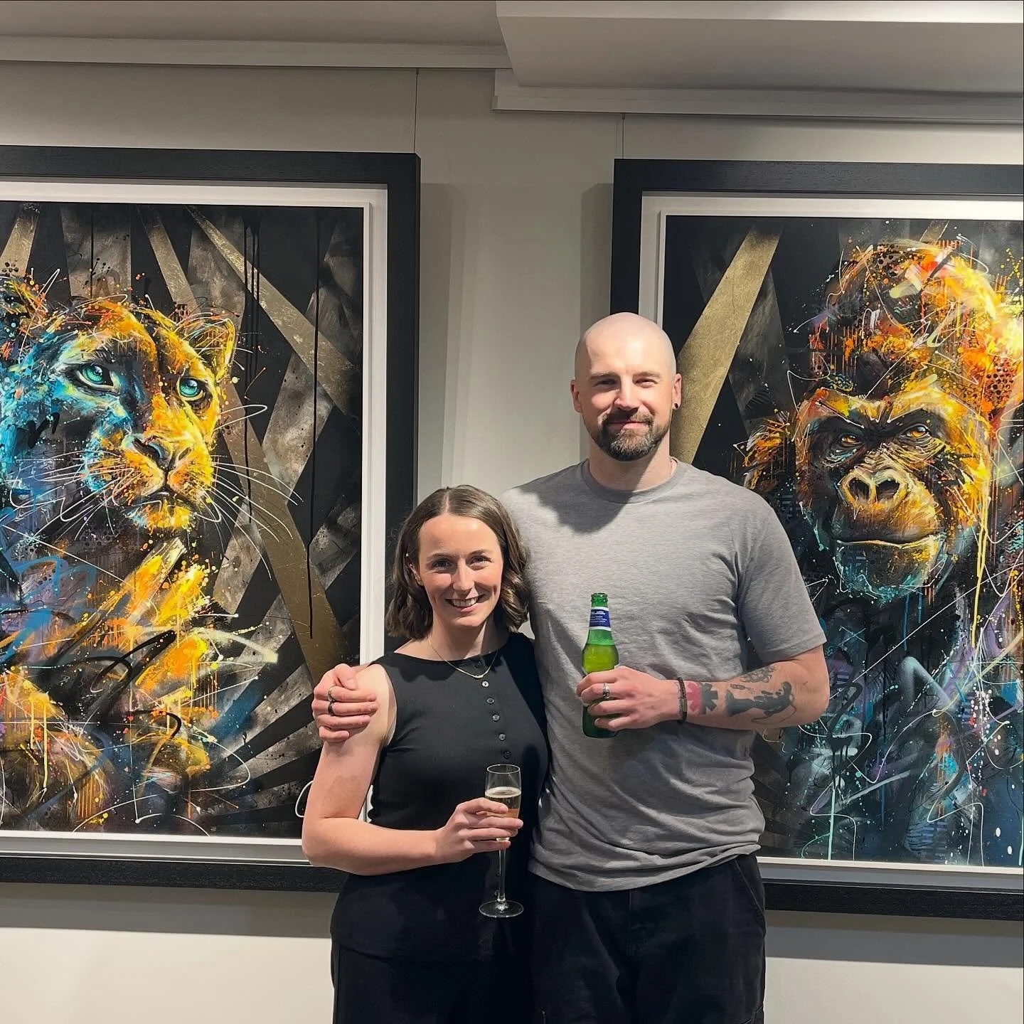 Huge thank you to everyone who came to my exhibition in Cambridge over the weekend, and thanks to the team at @sohofineart for making it happen! 🍻