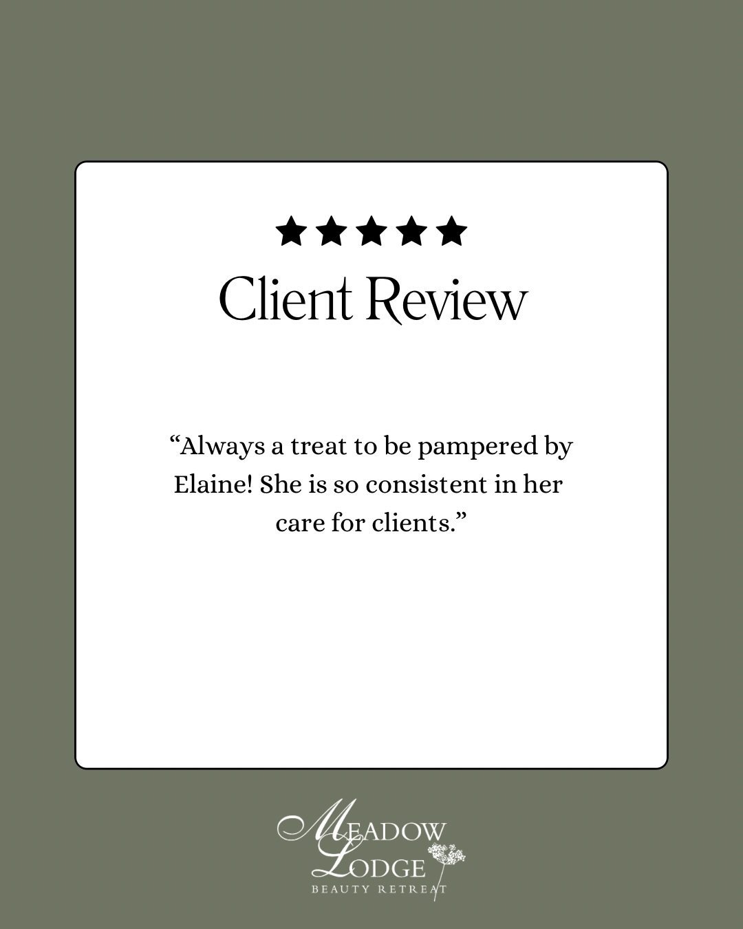 So grateful for the kind words from my lovely clients 🩷Thank you to everyone who takes the time to share their experience at Meadow Lodge. Your comfort, care and results are always my priority.
