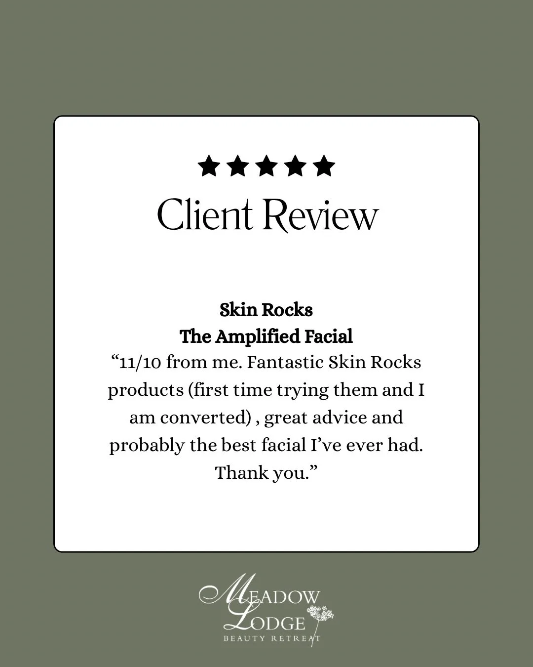 I love hearing how much my clients enjoy their Skin Rocks facials and I&rsquo;m always grateful for the lovely reviews that my clients give me. ✨

Relaxing treatments, glowing skin, and amazing results using the incredible Skin Rocks skincare product