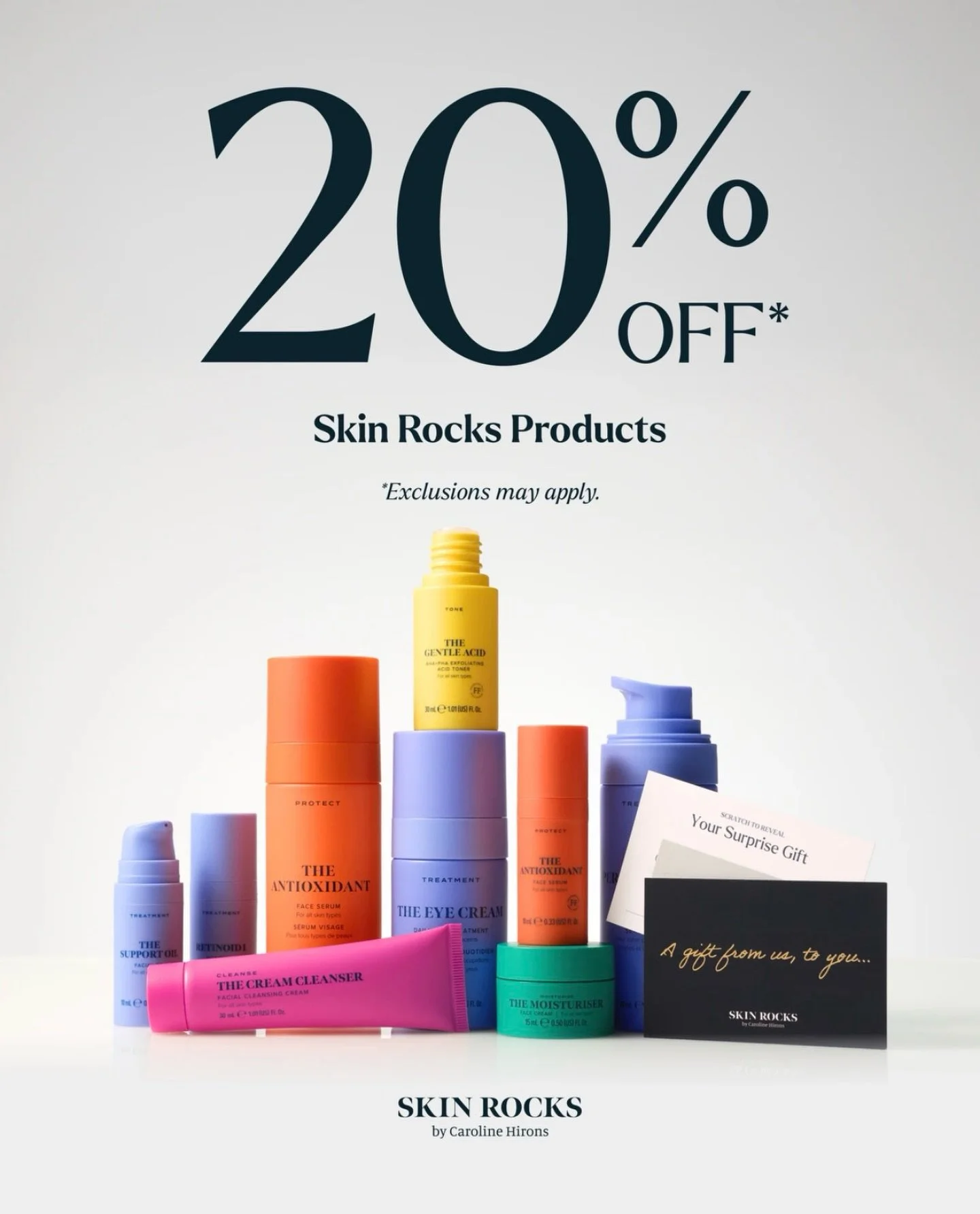 🐣✨ Easter just got even better&hellip;

Enjoy 20% OFF (almost) all Skin Rocks products for a limited time! If you&rsquo;ve been thinking about trying them, this is your sign 👀

These formulas are seriously next level, your skin will thank you. Don&