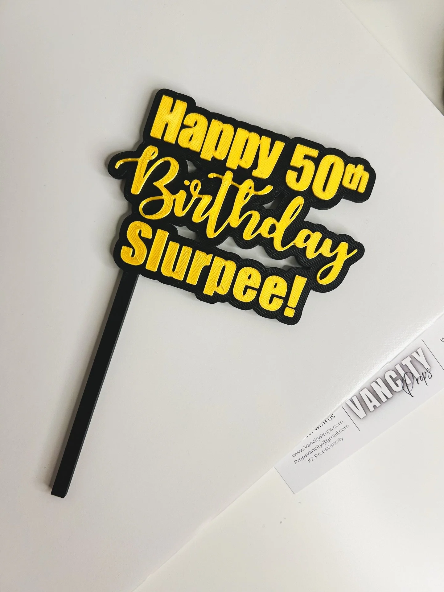 A custom stick prop, perfectly designed and shipped right to you &mdash; turning your concept into reality.

🛒 Shop now:
🌐 www.VancityProps.com
🛍️ Etsy: propsvancity.etsy.com

#PhotoboothProps #props #LuxuryEvents #VancityProps #WeddingProps #Part