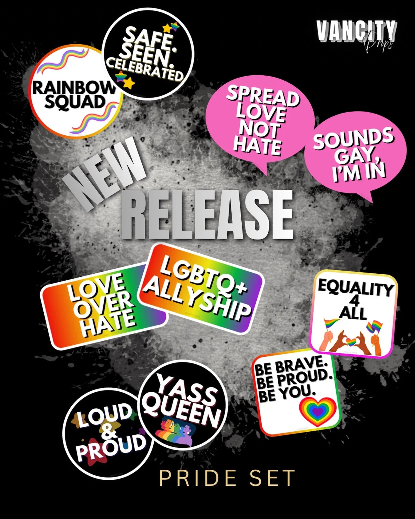 Our Pride Photobooth Prop Set is officially here &mdash; bold, vibrant, and made to celebrate love in every form 🌈

Whether you&rsquo;re planning a Pride event, wedding, party, or just want to bring the energy, this set was designed to stand out and