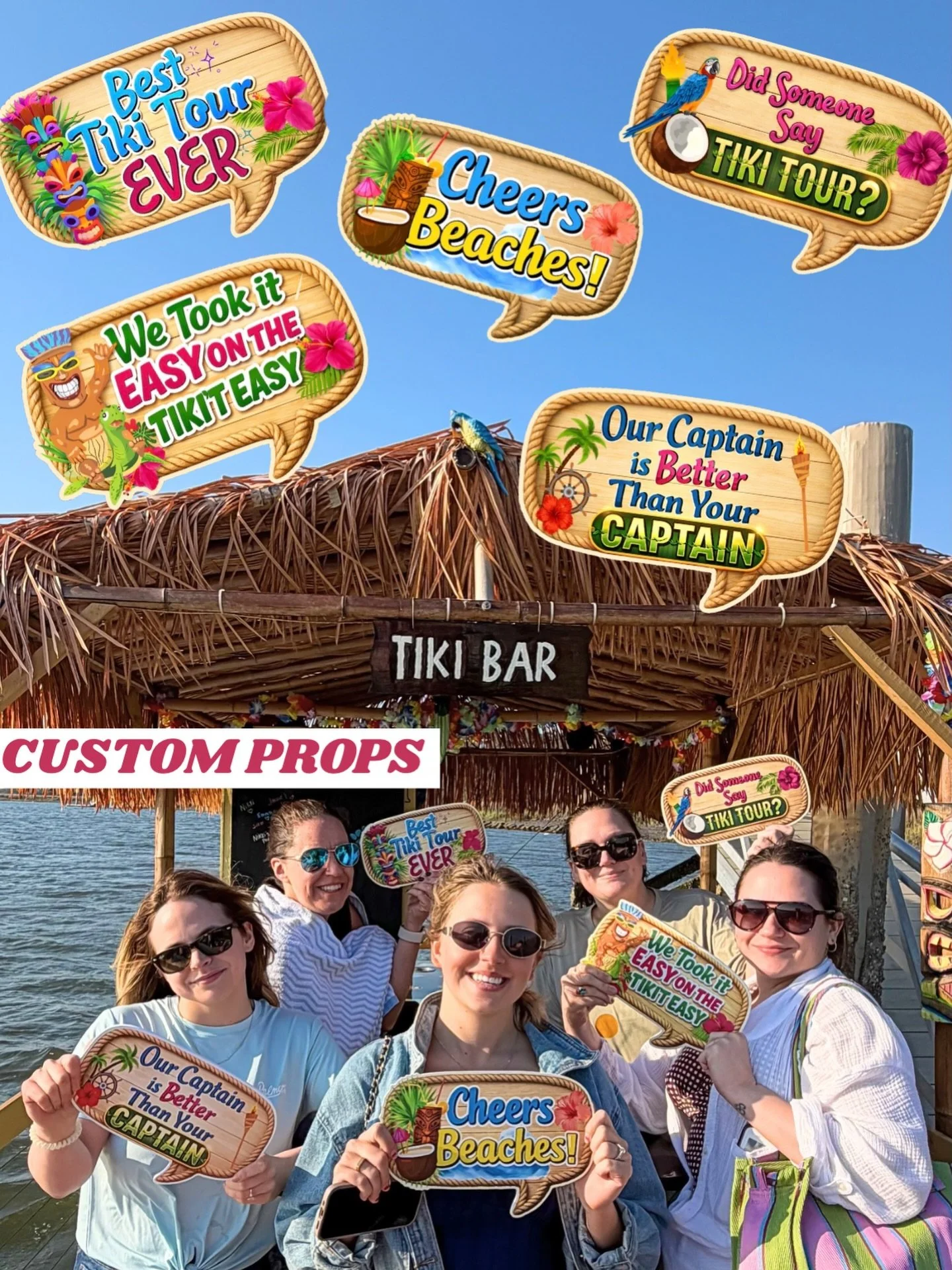 Huge thank you to Captain Alan @tikiteasy1 for capturing these gorgeous props in action! 😍📸 We love seeing them come to life!

#props #customprops #photobooth #photoboothbusiness