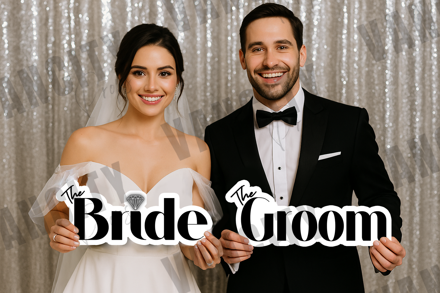 wedding photoboothprops pvcprops bride groom