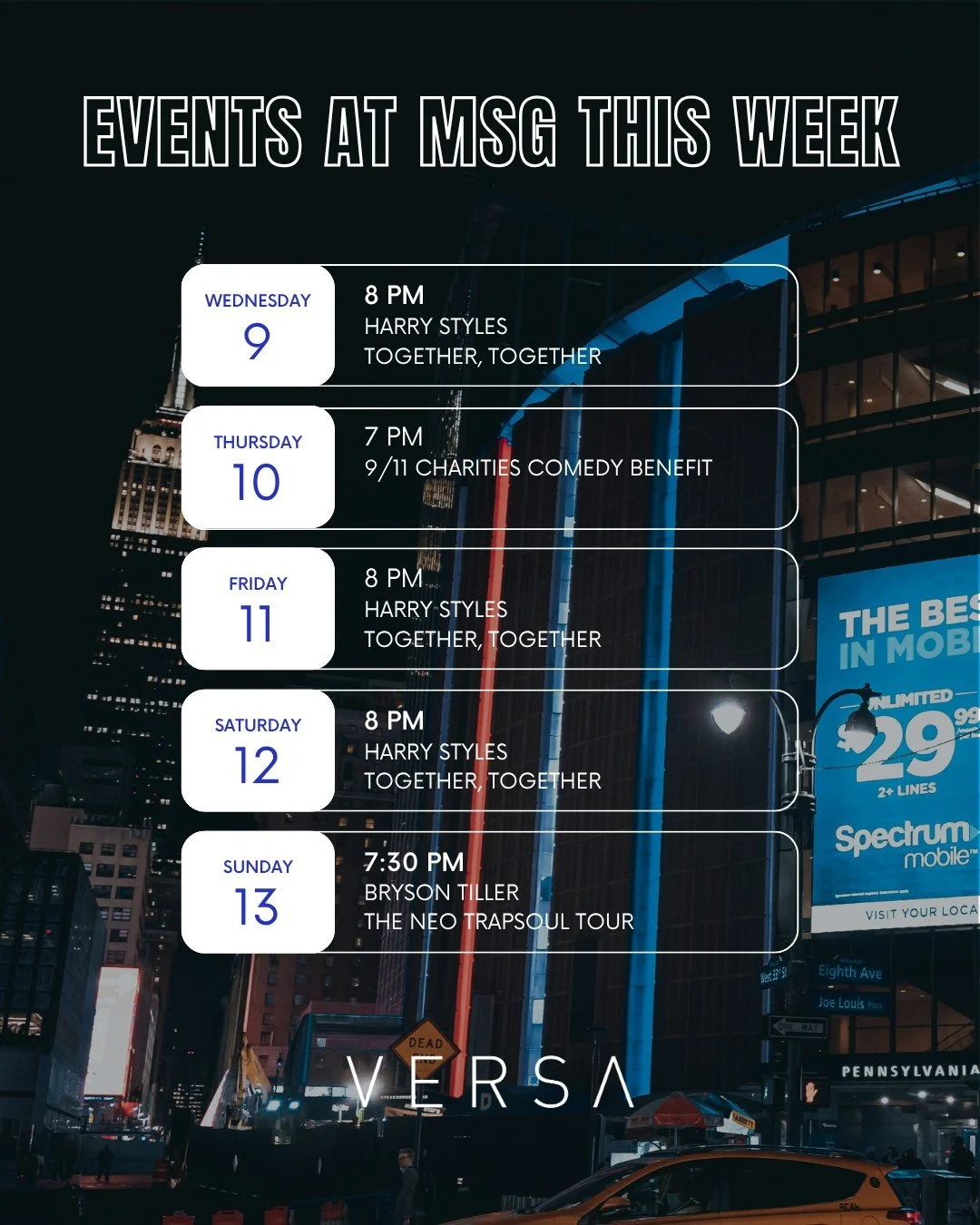 We're just a few steps away from MSG, and we're the perfect spot for a pre-game drink and post-show bites. 

Join us for happy hour specials from 4 PM to 7 PM, Monday through Friday.