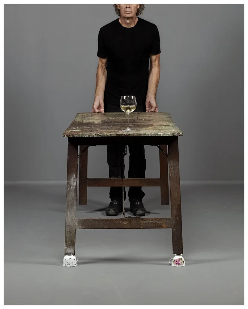 #70 - Folding Table With Wine Glass - [20"x16"]