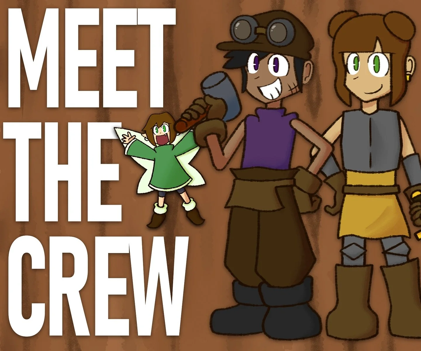 Meet the crew!
If you&rsquo;re not so familiar with the ATK crew, here&rsquo;s a little info about each of them! 🛠️🗡️🧚&zwj;♂️

#ATKForge #indieanimation #animation #oc #cartoon