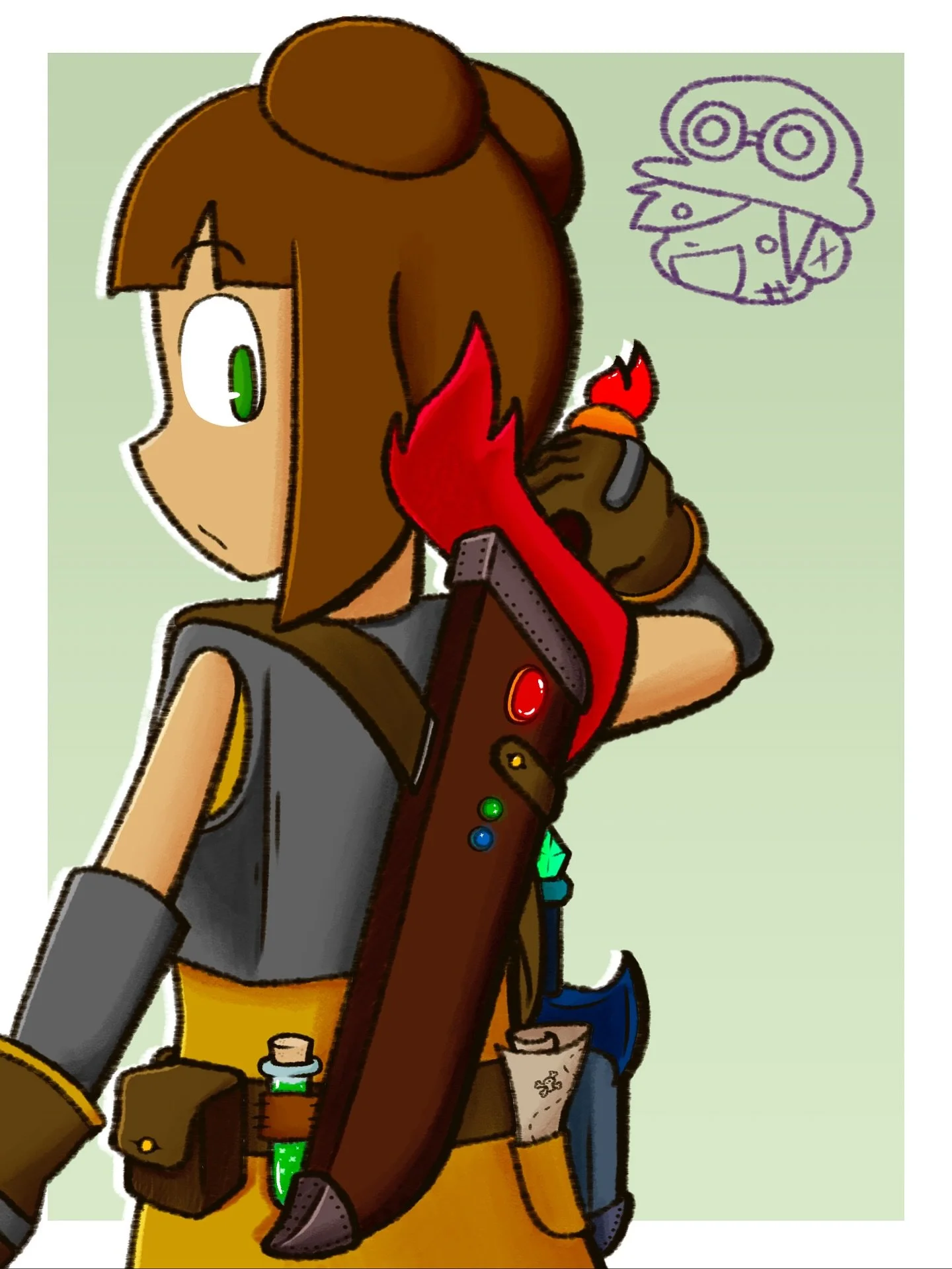 Geared Up!
With any adventure the crew goes on, whether it&rsquo;s for new materials, exploring grand areas, or a routine trip, Amy is sure to prepare for whatever comes her way!

#atkforge #illustration #oc #ocdrawing #indieanimation