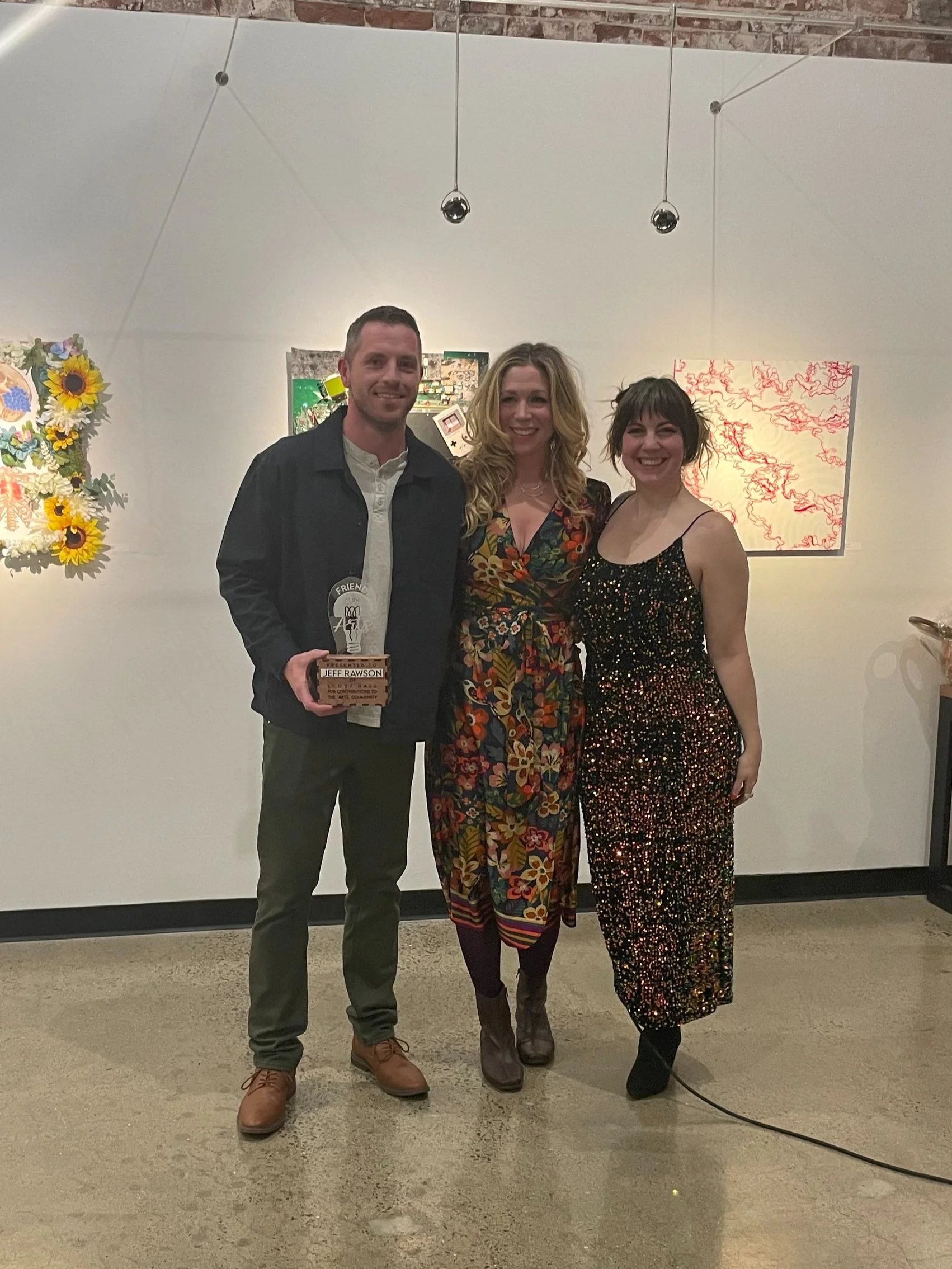 Jeff Rawson Receiving the Friend of the Arts Award on Behalf of The Scout and Scout Hall