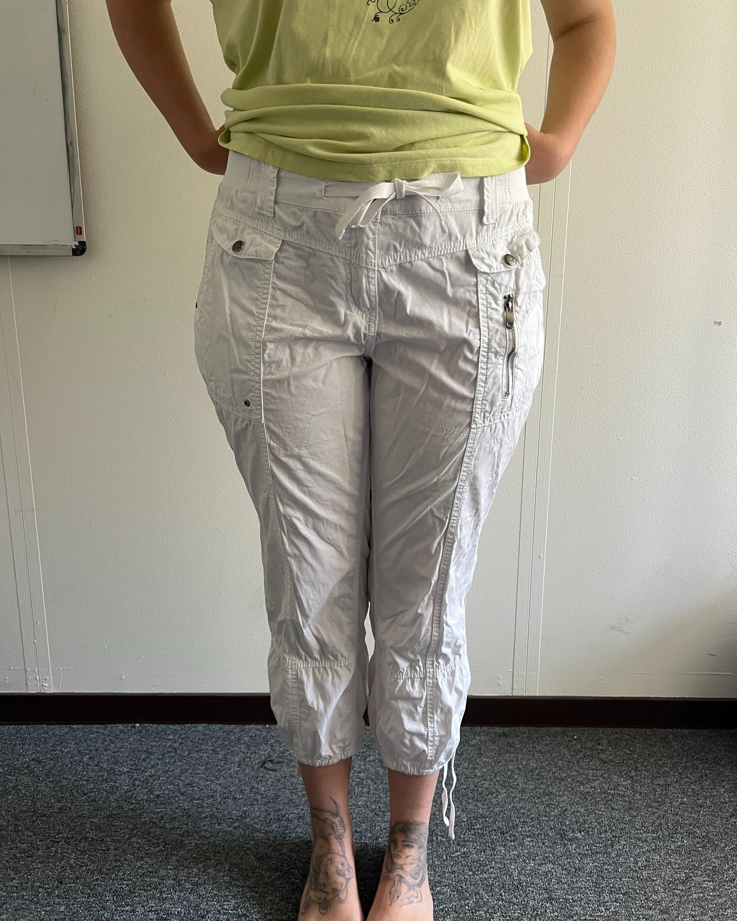 2000's white cargo pants