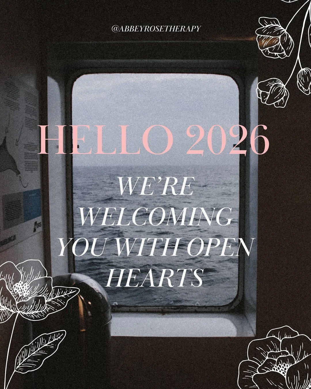 Stepping into 2026 with gratitude, hope, and an open heart.
May this year meet you with love, clarity, and moments that feel like a gift 
Happy New Year from Abbey Rose Therapy.