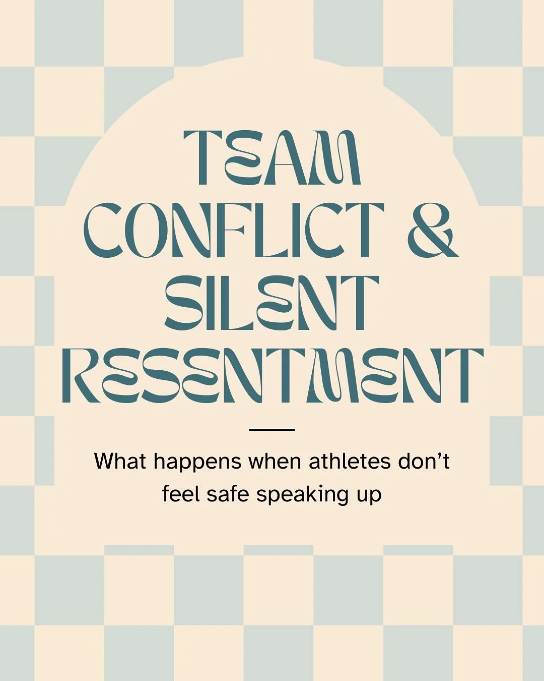 Not all team conflict shows up as arguments.
Sometimes it shows up as silence, resentment, and emotional distance.
When athletes don&rsquo;t feel safe to speak up, the body holds that tension&mdash;and eventually, it shows up in performance, motivati