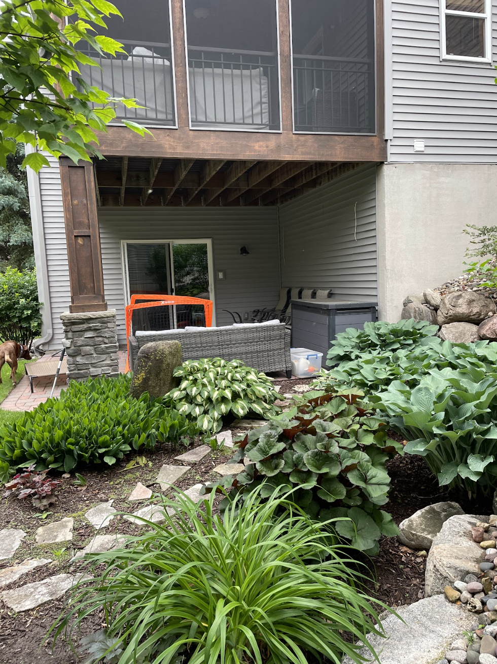 Eagan MN before deck addition to three-season porch