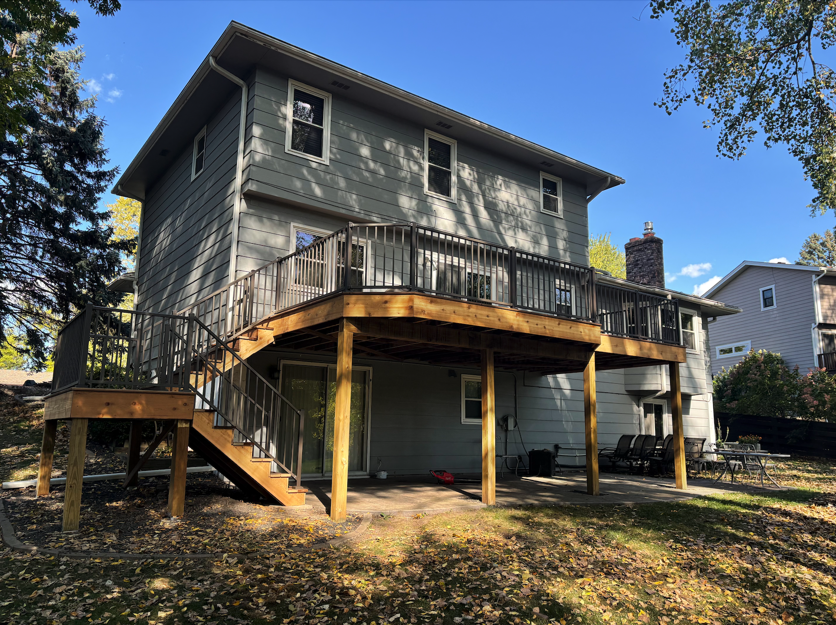 After aluminum deck railing repair in Eagan MN