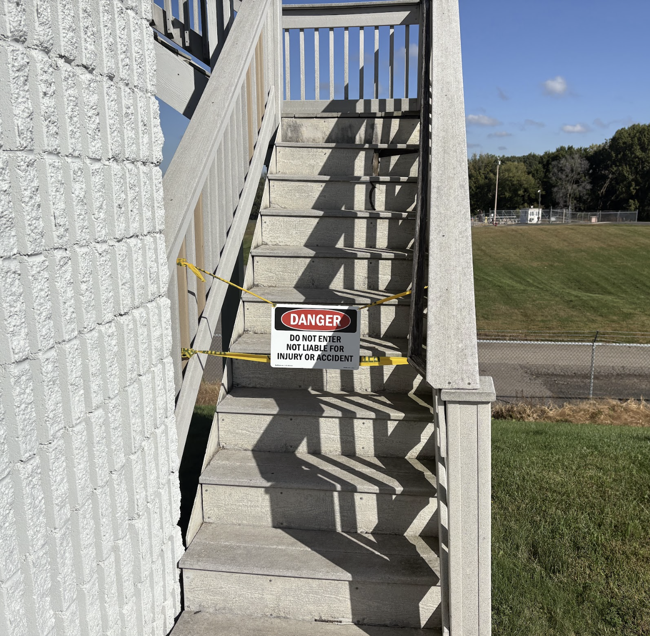 Before deck repair in Burnsville MN