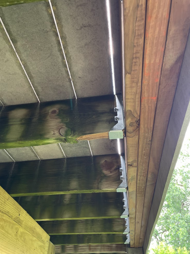 After wooden deck joist repair in Eagan Minnesota