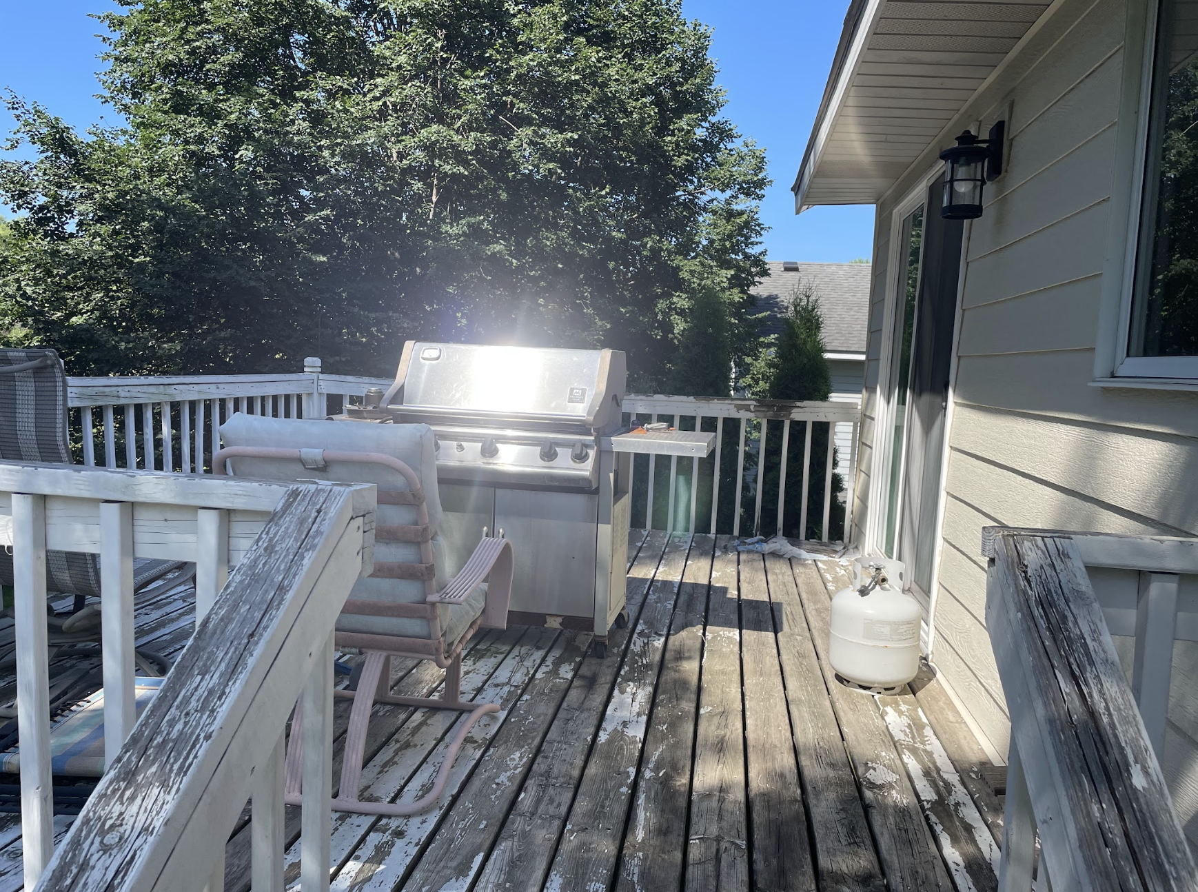 Before deck repair in Rosemount MN