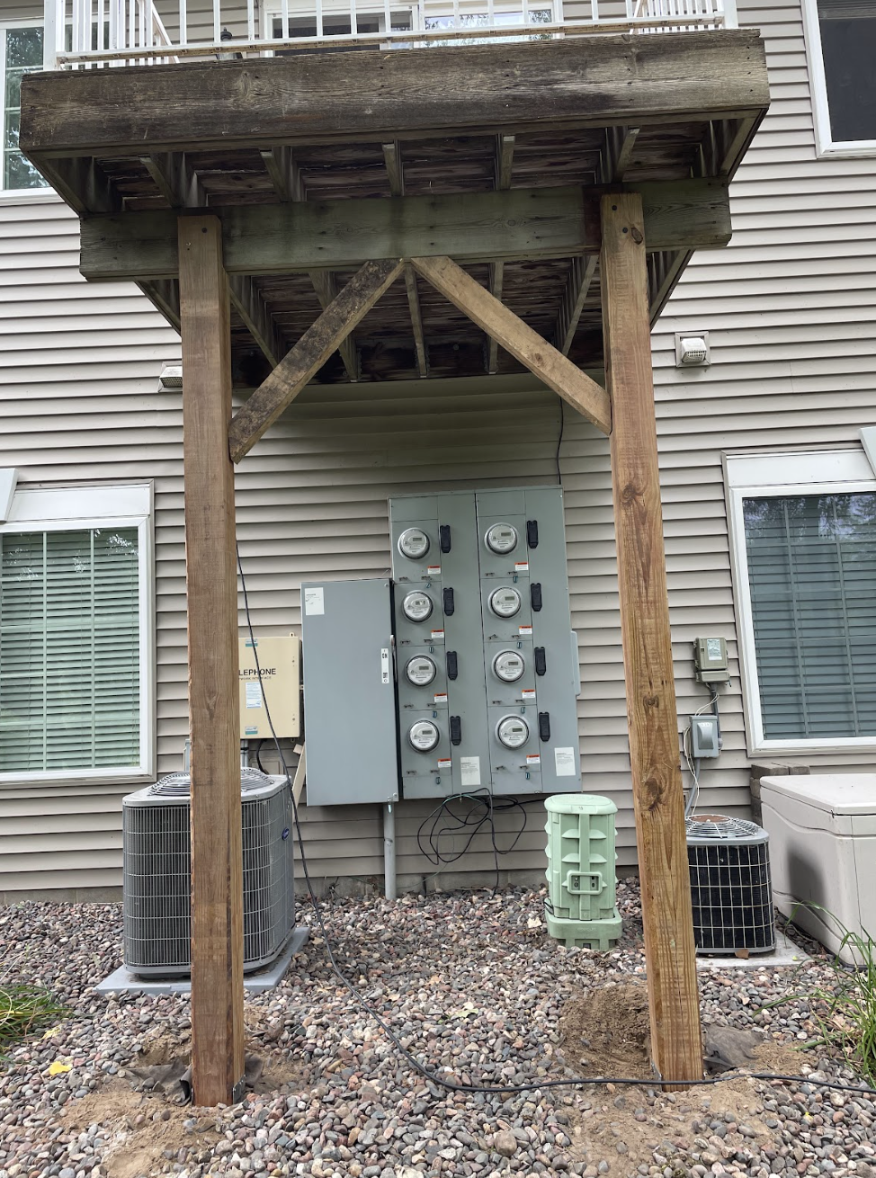 New deck posts in Circle Pines MN