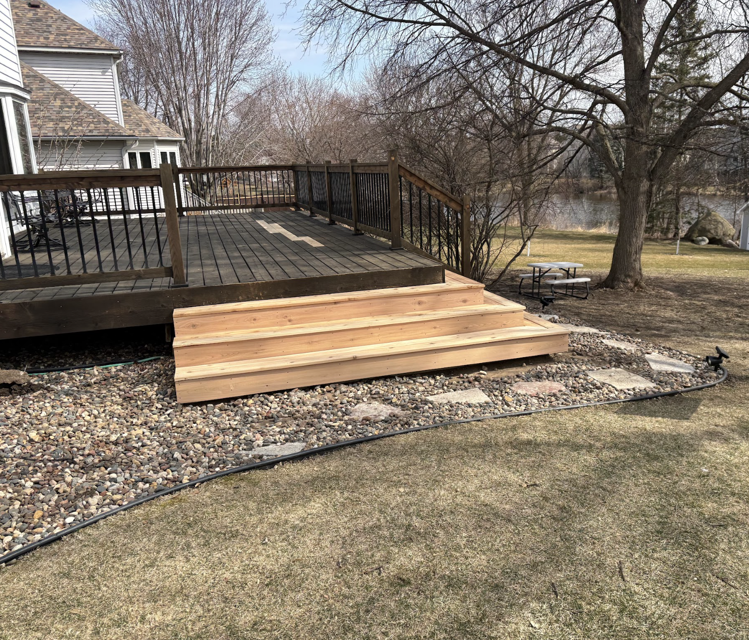 After deck stair replacement in Rosemount MN