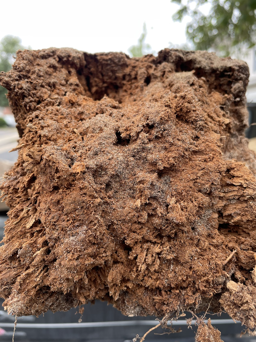 Rotten deck post in Circle Pines MN