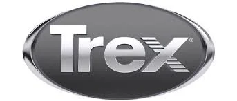 Trex logo on a dark oval background.