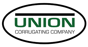 Logo of Union Corrugating Company with text inside an oval border.
