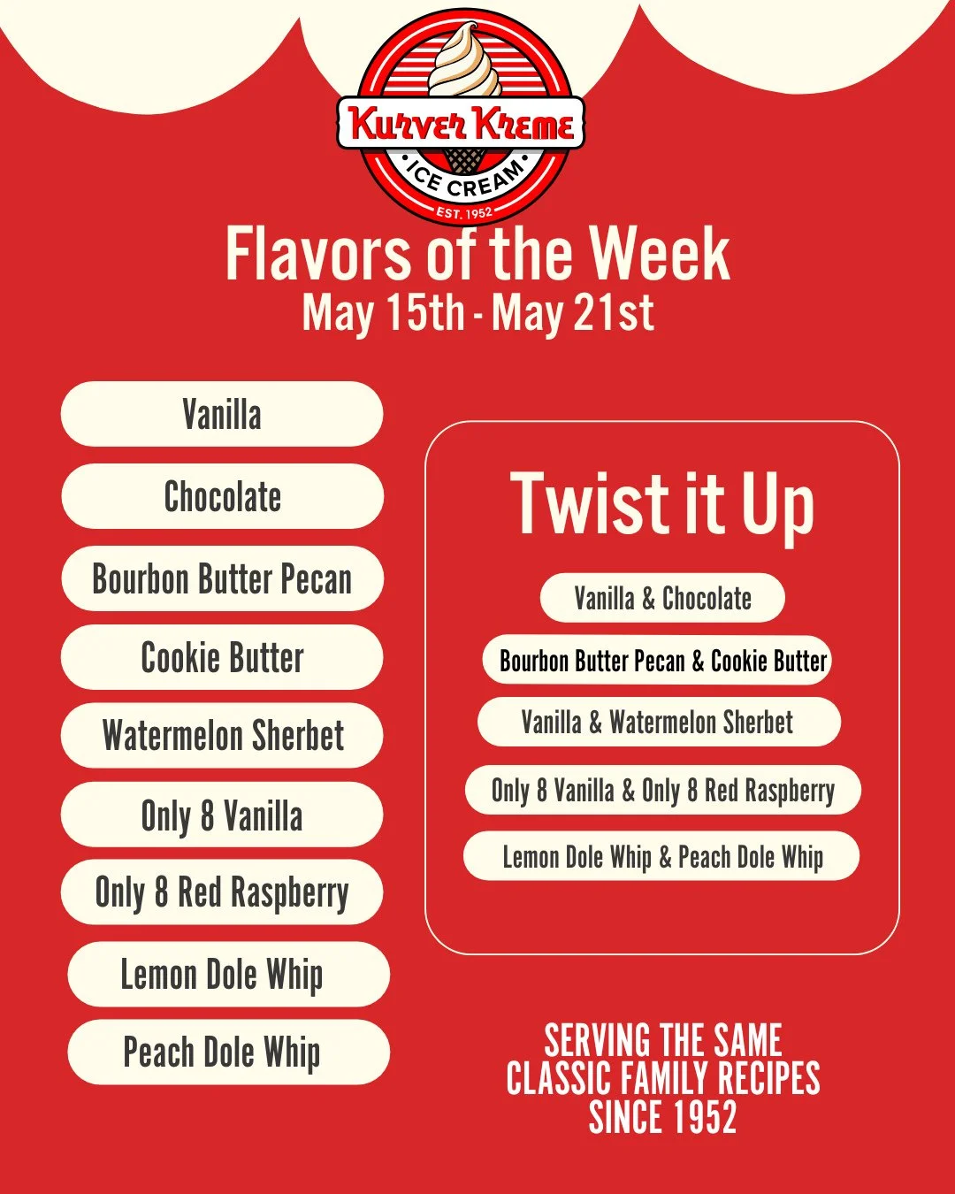 New soft serve flavors just dropped 🍦✨⁠
Here for the week, gone before you know it. Stop in and try them!