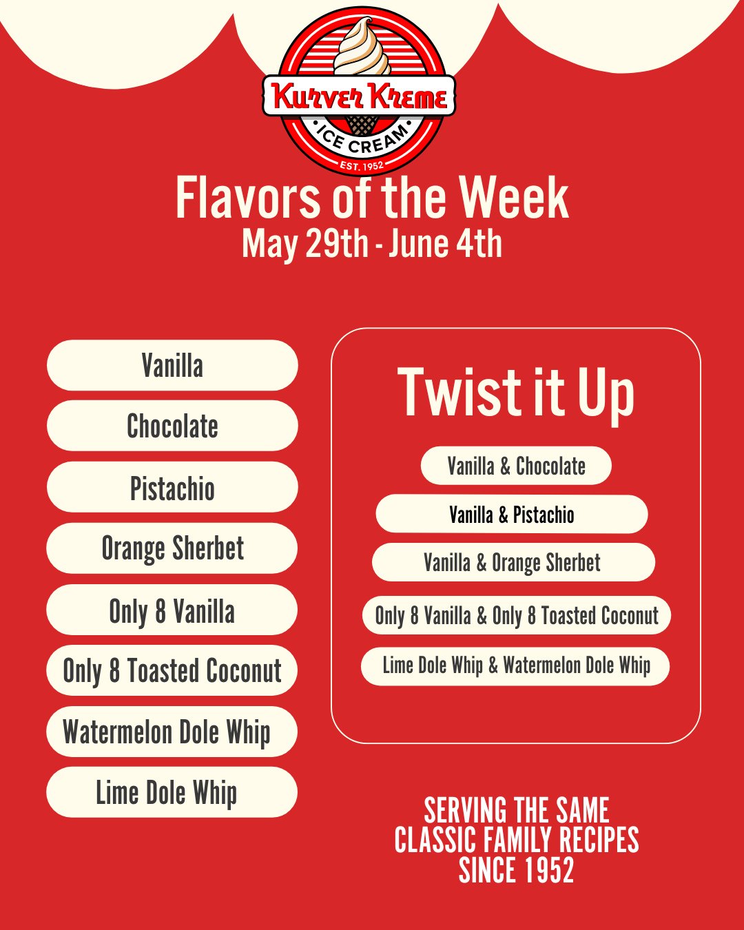 Sweet news! 🍦 New flavors have landed at Kurver.. come taste your new favorites! 😋✨