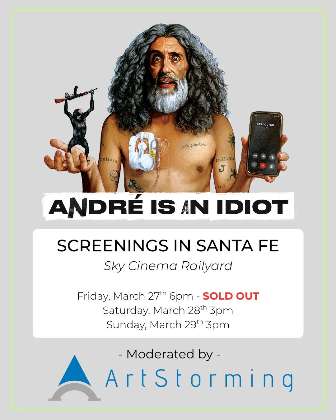 We recently sat down with the filmmakers of Andr&eacute; is an Idiot for a deep dive on ArtStorming, and now it&rsquo;s time for you to experience the film for yourself. Host Lili Pierrepont will be moderating the screenings all weekend long! 🎬
@and