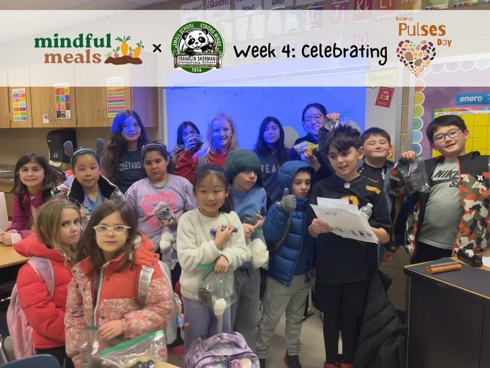 Mindful Meals is on a roll! We completed our fourth after-school program at Franklin Sherman Elementary School on February 12th, focusing on the power of pulses 🫘❤️ It was perfectly timed just two days after World Pulses Day on February 10th!

Here&
