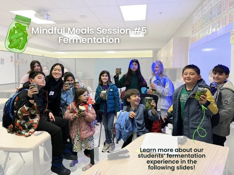 Mindful Meals just wrapped up our 5th after-school sessions, and this one was all about the magic of fermentation! 🥒 This week at Franklin Sherman Elementary School, students dove into cucumber fermentation, and it was the first time for many. Stude