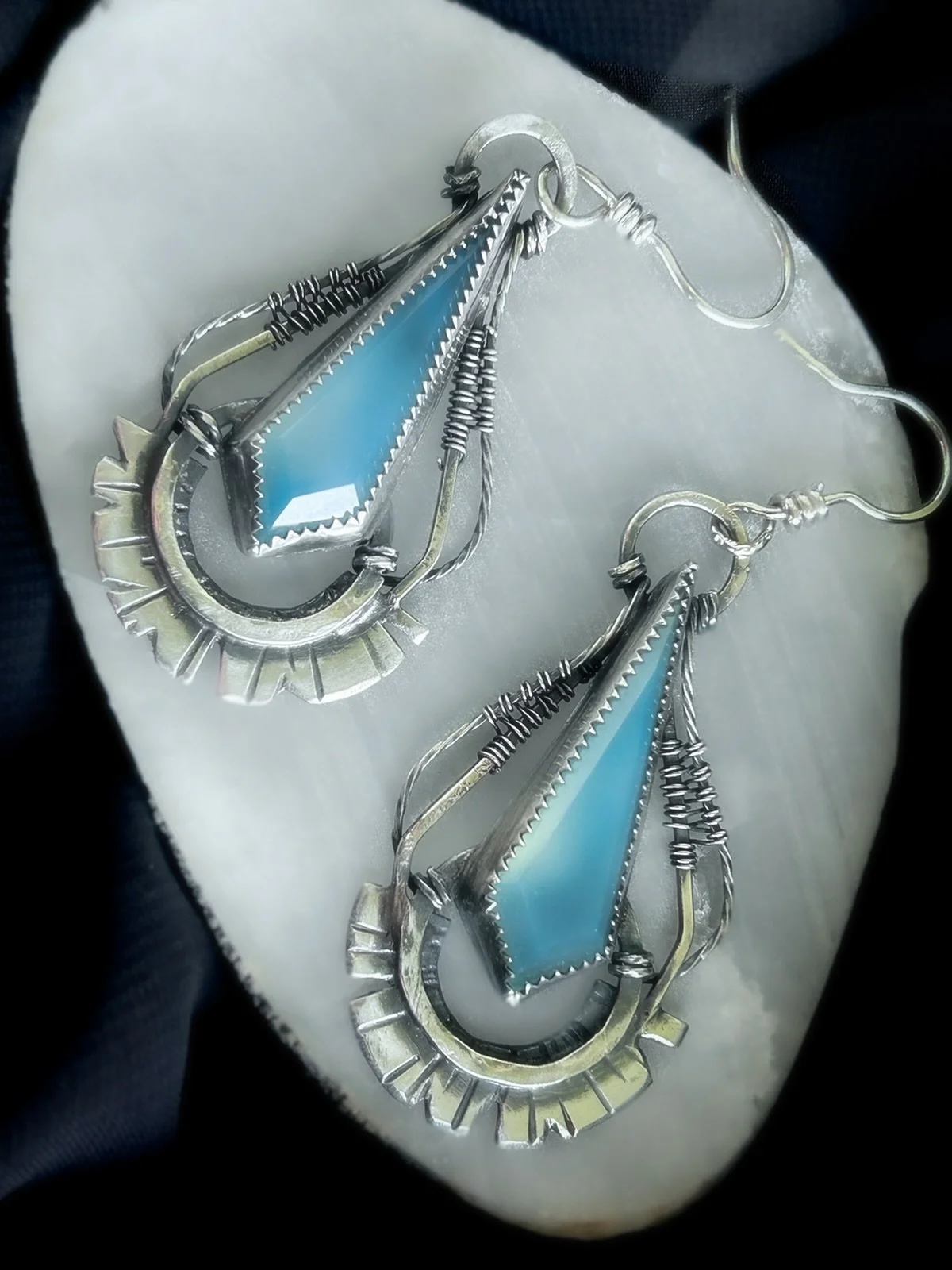 Featured this week on CalistaRelics.com &mdash; Glacier Queen Earrings.