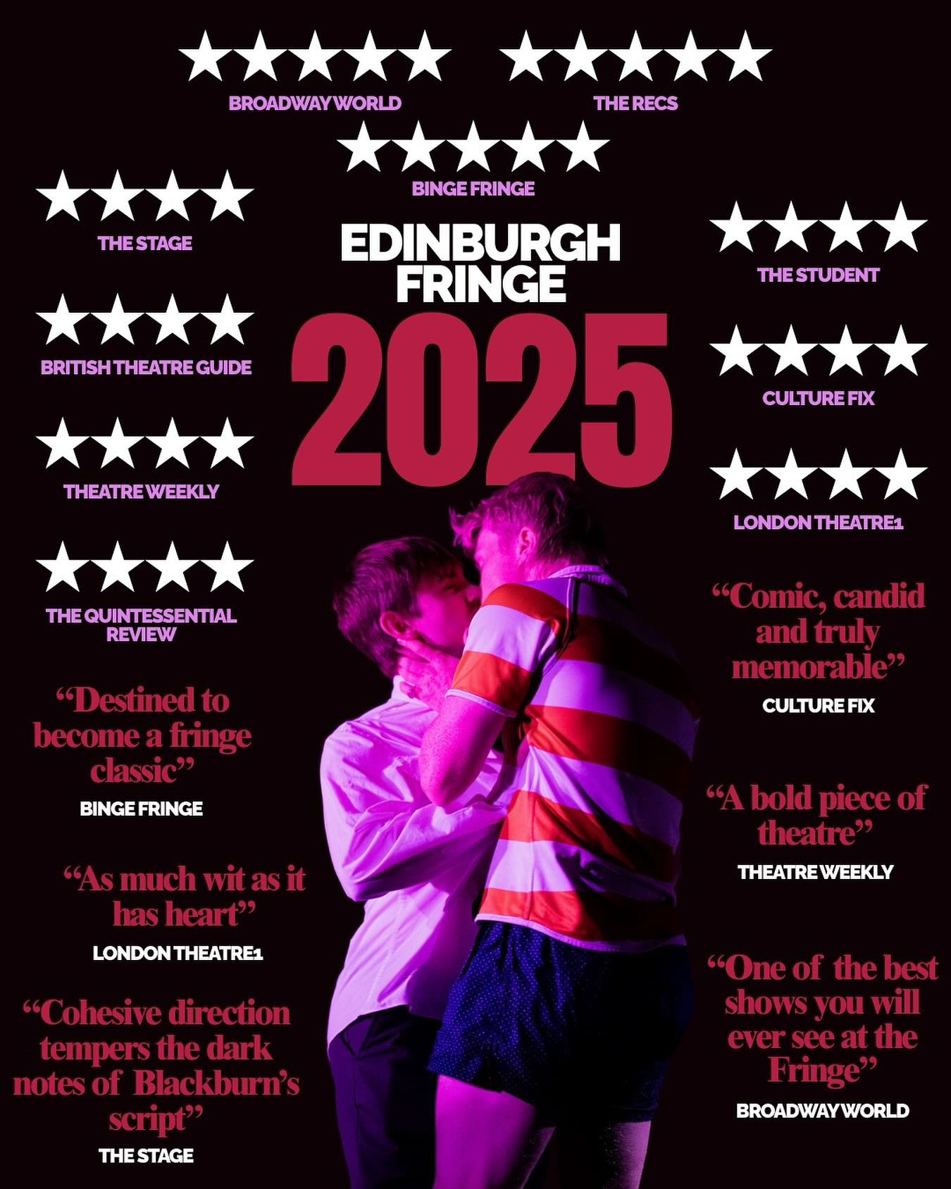 No rest for the wicked&hellip;. we open at @theatre503 in 12 DAYS💋

We are defrosting from our post fringe hibernation and these wonderful reviews are certainly helping to speed the process up⭐️⭐️⭐️⭐️⭐️

If you are yet to catch us, head to the linkt