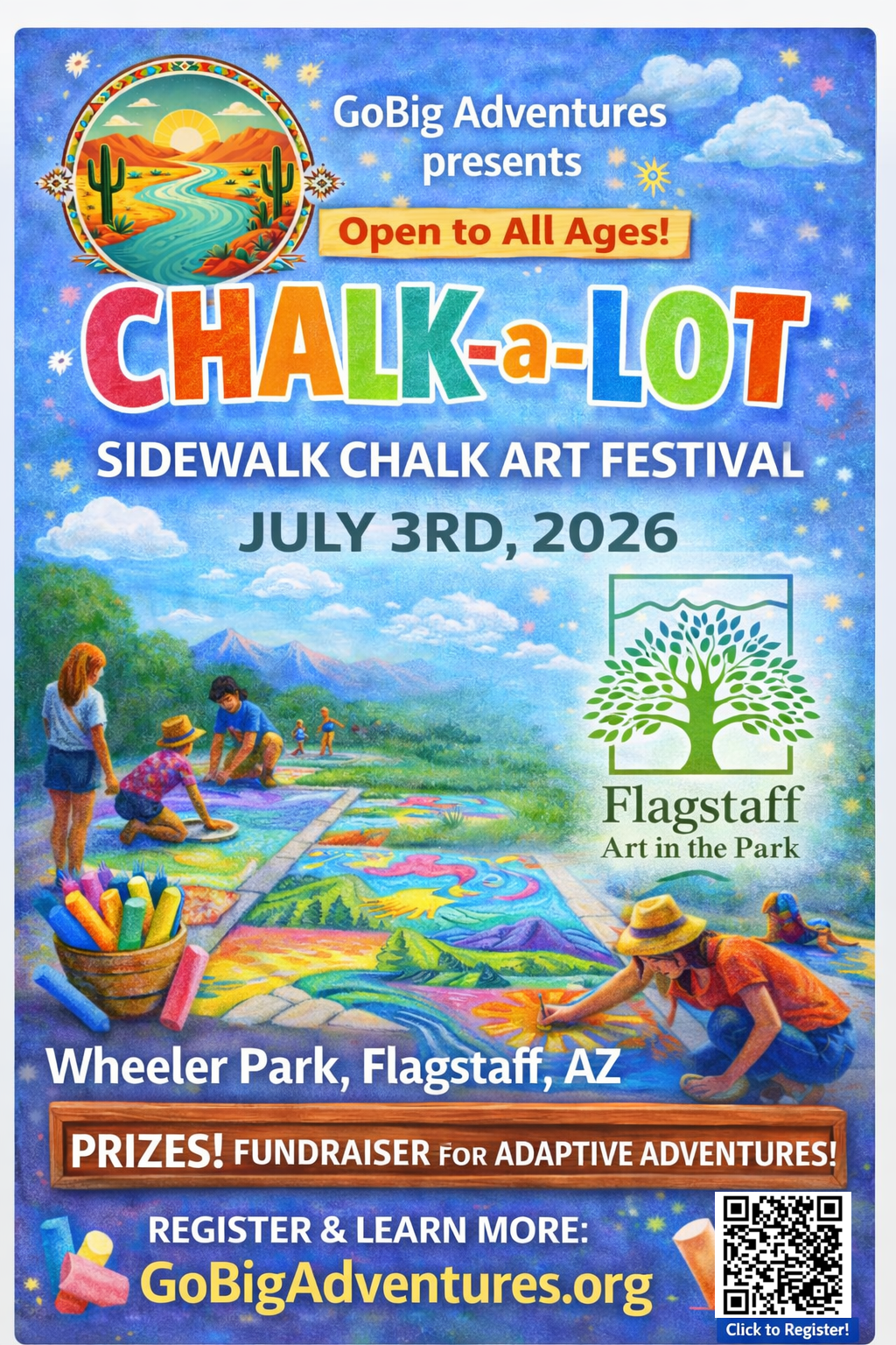 Flagstaff sidewalk chalk fest and fundraiser