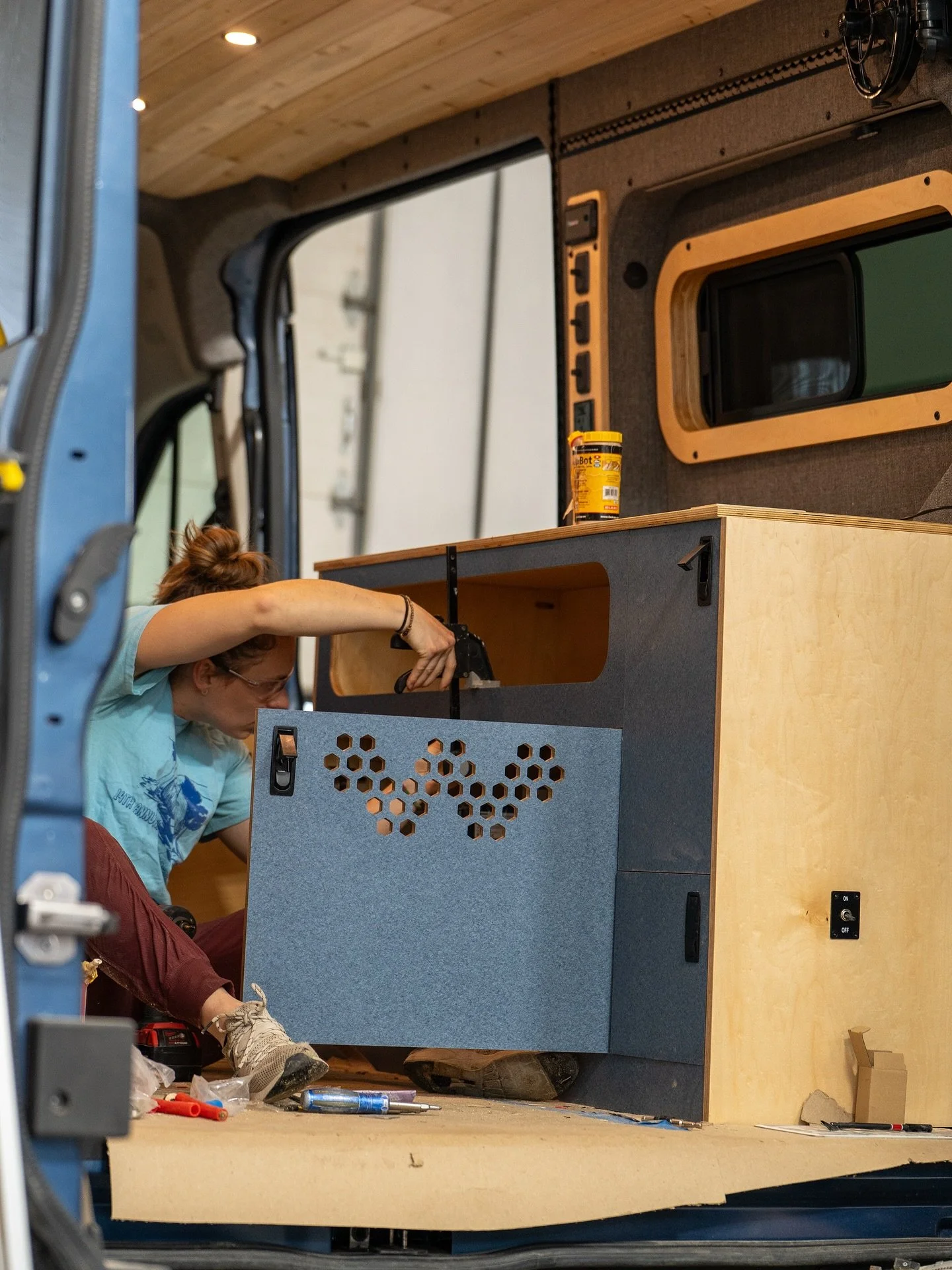 Some scenes from the shop! We&rsquo;re closing in on the finish line for the medium roof Transit build and chugging along on the high roof. This phase always seems to move along at lightning speed and it&rsquo;s fun to see the CNC knock out tasks in 
