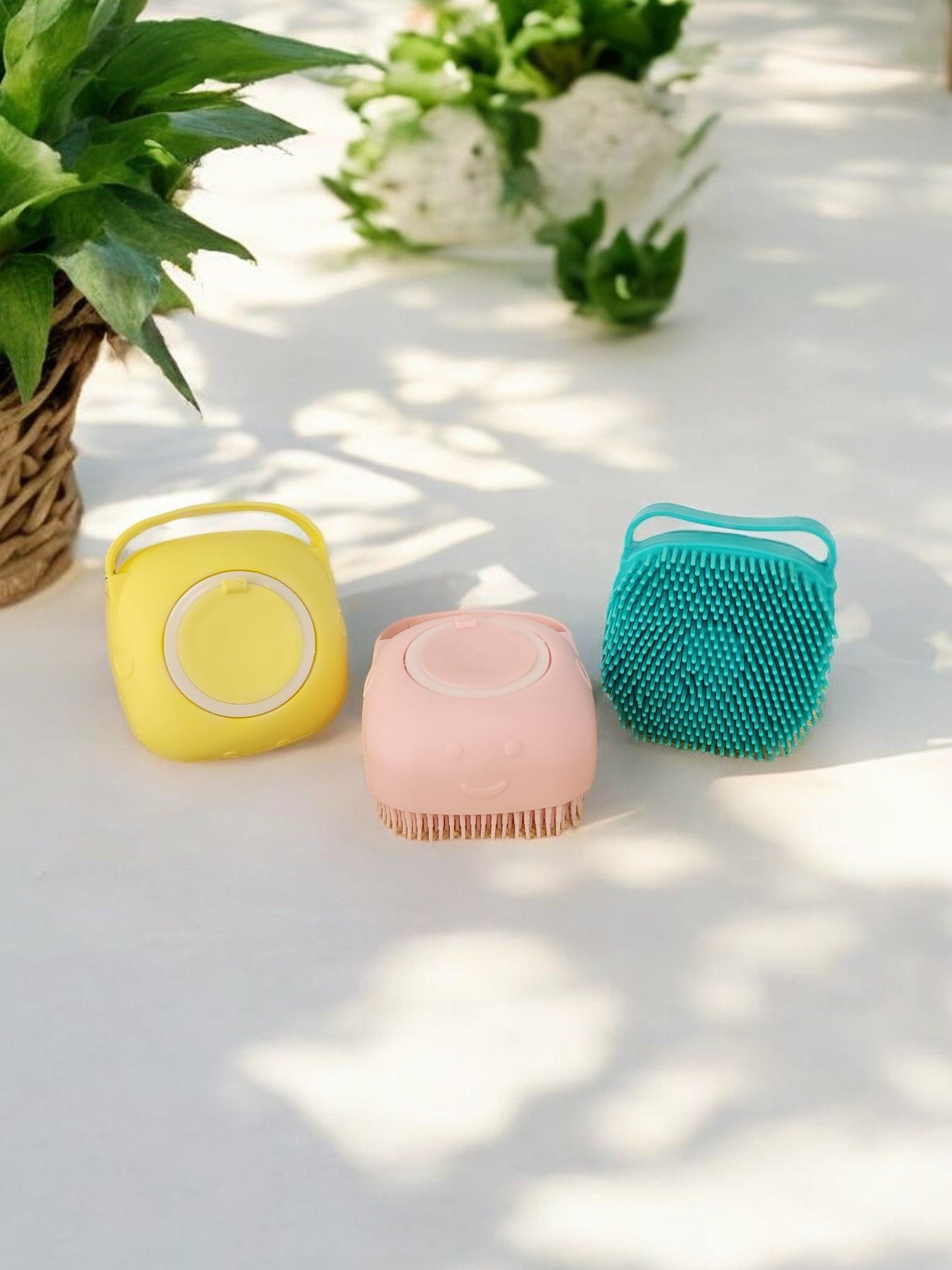 Square Pet Shower Brush