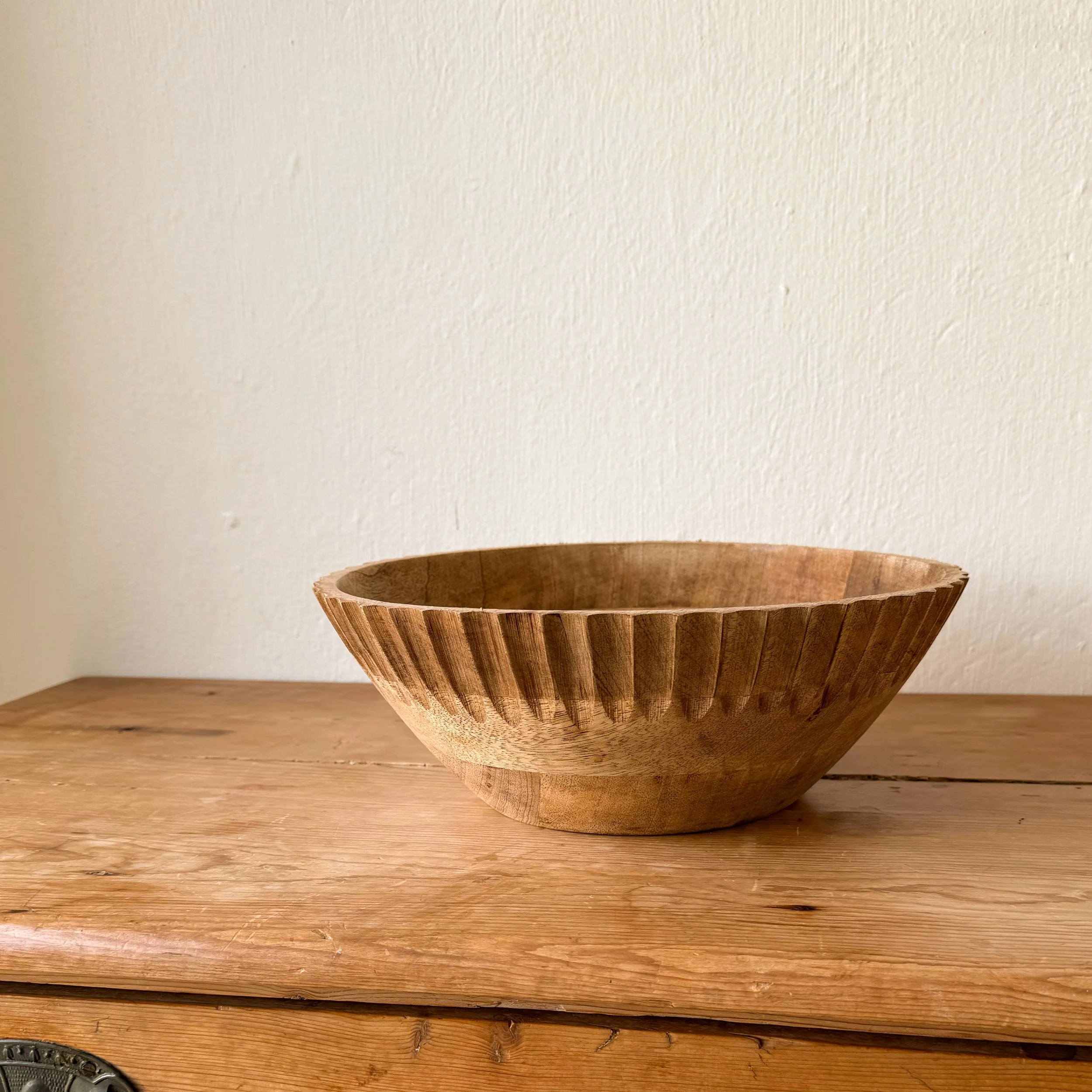 12-inch mango wood salad bowl by Sukha Space