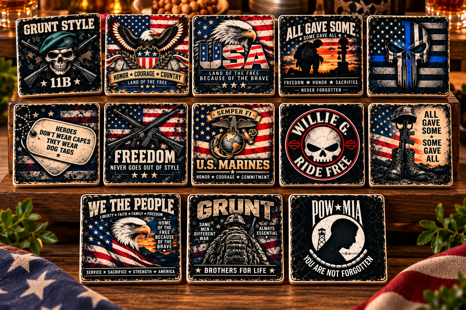 Patriotic Military Coaster Display.png