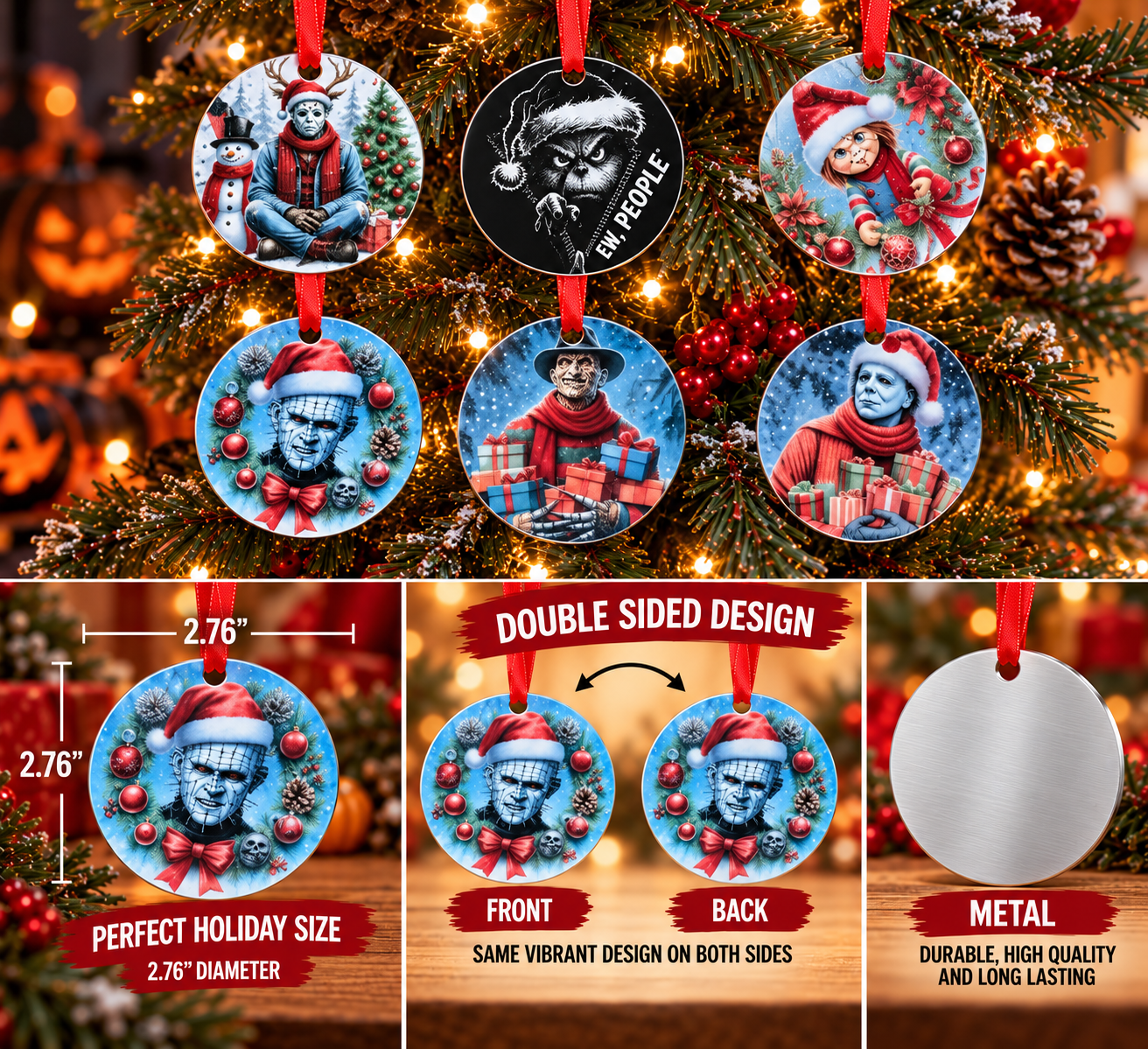 Creepy Christmas Metal Ornament Showcase.png
